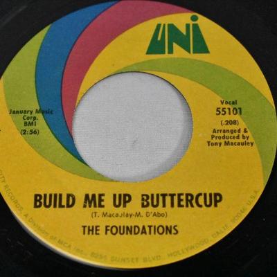 Qty 6: 45 Record Singles: The Foundations -to- John Denver