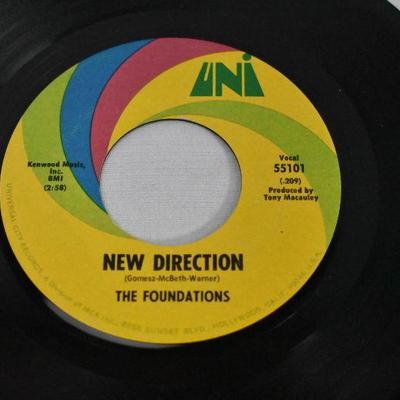Qty 6: 45 Record Singles: The Foundations -to- John Denver