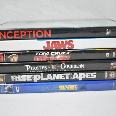 6 Action Movies on DVD: Inception -to- Sharks