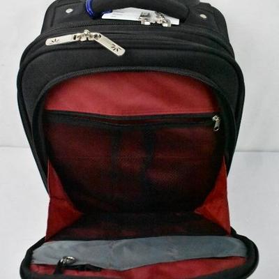 Case Logic Carry On Suitcase, Black w/ Red Interior, Telescoping Handle & Wheels