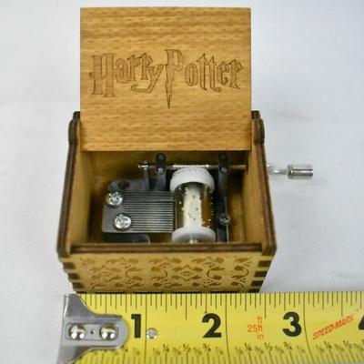 Harry Potter Small Wind Up Music Box. Intricate Carving