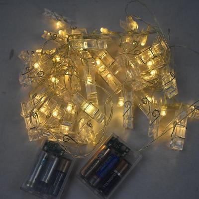 Battery Operated Clothespin Clip Lights, Work