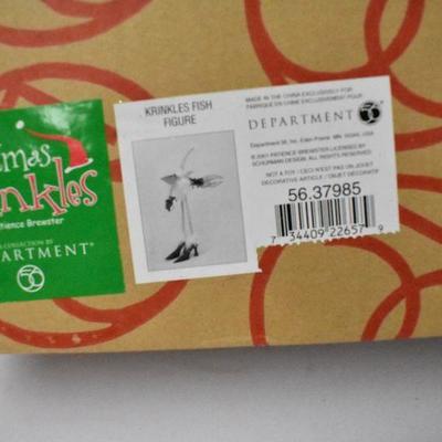 Department 56 Christmas Krinkles Fish Figure with Box
