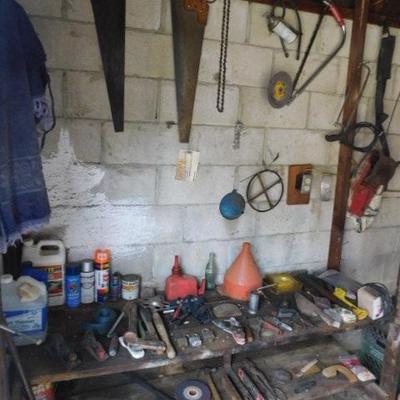 All Hand Tools and Shelf Items as Pictured