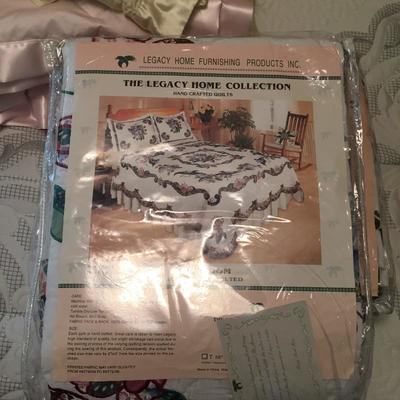 Lot 130 - Pair Twin Bed Frames And Bedding