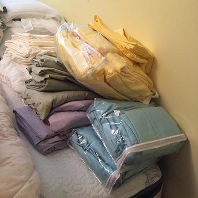 Lot 130 - Pair Twin Bed Frames And Bedding
