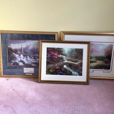 Lot 136 - Three Thomas Kincade Framed Prints 