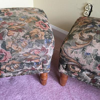 Lot 137 - Pair of Tapestry Foot Stools