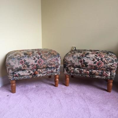 Lot 137 - Pair of Tapestry Foot Stools
