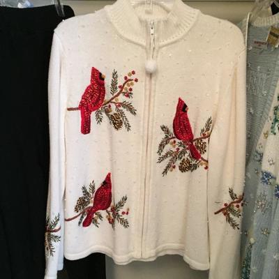 Lot 138 - Holiday Sweaters and Suede Jacket