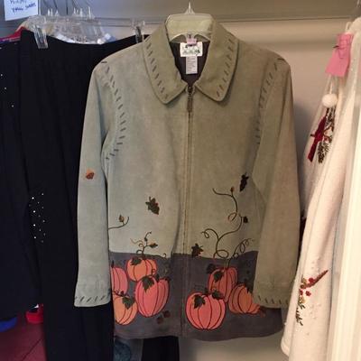 Lot 138 - Holiday Sweaters and Suede Jacket