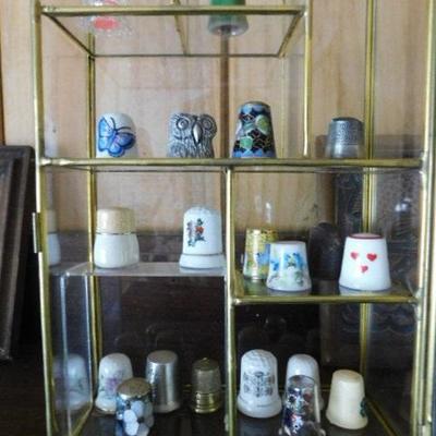 Lot 6:  Thimble Collection In Acrylic Holders Featuring Design and Themes (See All Pics)