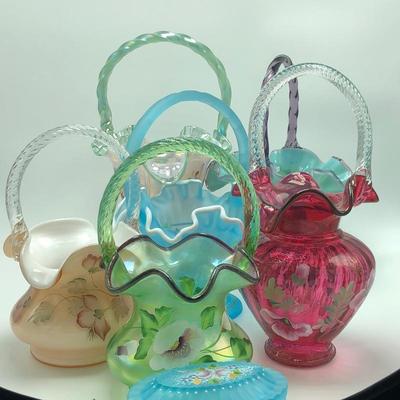 Lot 174 - Fenton Glass Baskets
