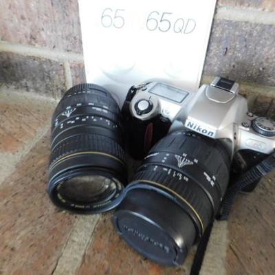 Nikon N65 35MM Film Camera with Additional Lens