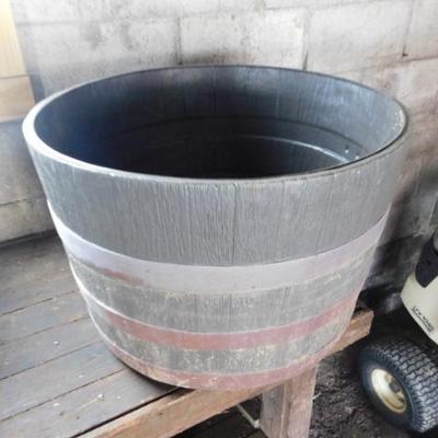 1 of 3:  Large Composite Half Barrel Planter Pot 24