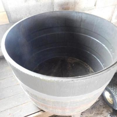 1 of 3:  Large Composite Half Barrel Planter Pot 24
