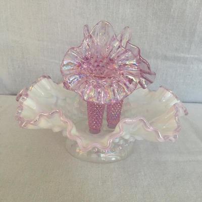 Lot 179 - Fenton Glass Epergne and More 