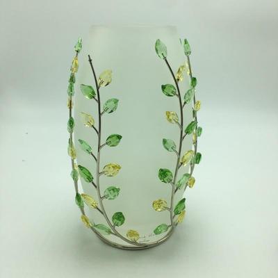 Lot 188 - Swarovski Vase & Candle Holder