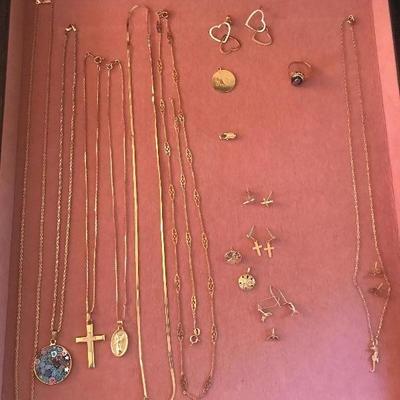 Lot # 106 14k and 10k Gold Necklaces Lot 