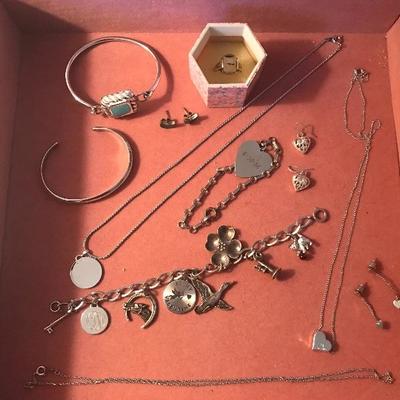Lot # 107 Sterling silver jewelry lot 