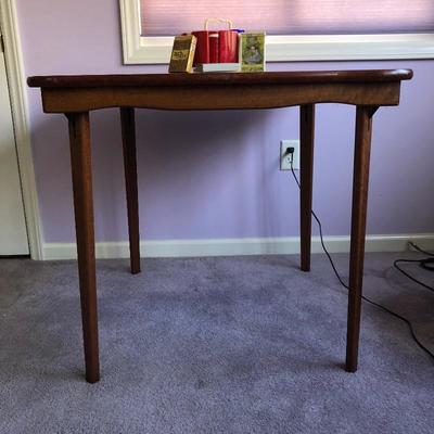 Lot 195- Card Table & more