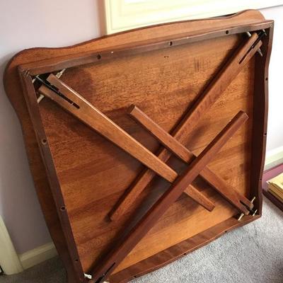 Lot 195- Card Table & more