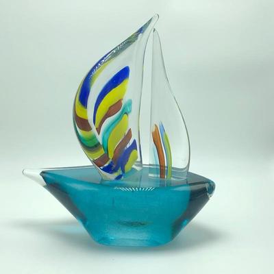 Lot 199- Vibrant Glass Art