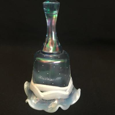 Lot 205 - Six Hand Painted Fenton Christmas Bells