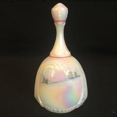 Lot 205 - Six Hand Painted Fenton Christmas Bells