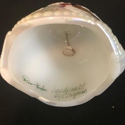 Lot 205 - Six Hand Painted Fenton Christmas Bells