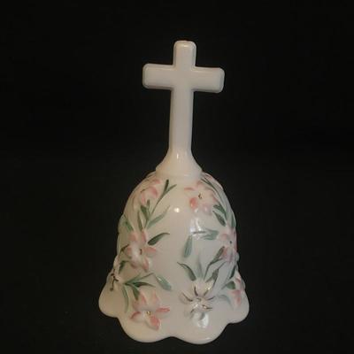 Lot 205 - Six Hand Painted Fenton Christmas Bells