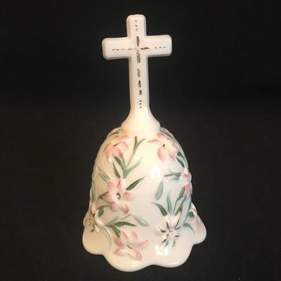 Lot 205 - Six Hand Painted Fenton Christmas Bells