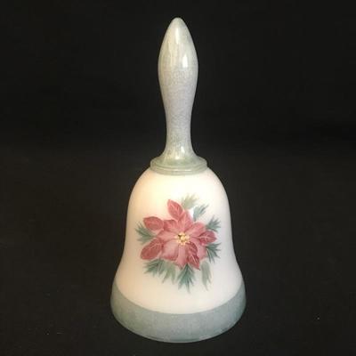 Lot 205 - Six Hand Painted Fenton Christmas Bells