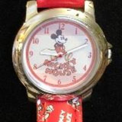 New Red Mickey Mouse Watch 