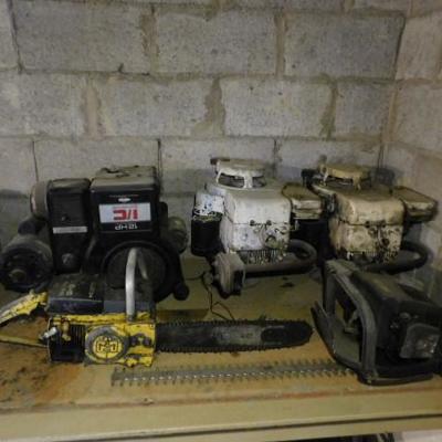 Motor 5 pc Collection for Parts Includes Chain Saw (Not Electric Motor)