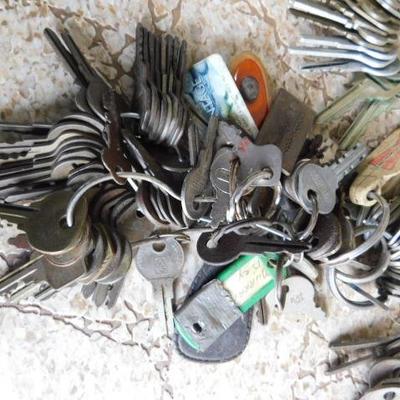 Lot 1:  Collection of Keys Mainly to Power Mowers and Locks