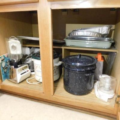 Contents of Cabinet Includes Counter Top Appliances Not Shown