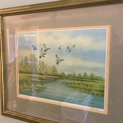 Lot # 20 Three Signed Waterfowl Prints