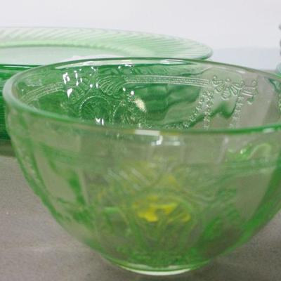 Lot 12 - Green Depression Glass