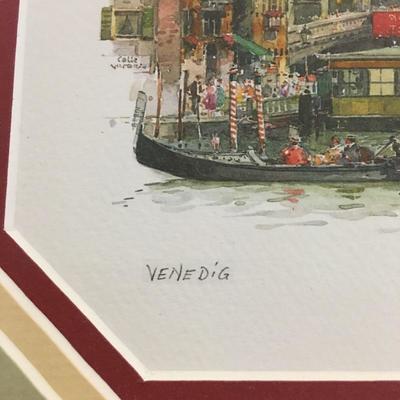 Lot 231 - Signed & Framed City Artwork 