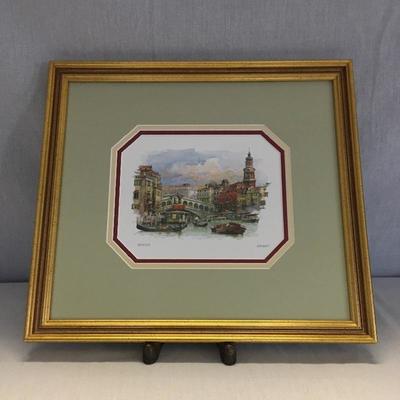 Lot 231 - Signed & Framed City Artwork 