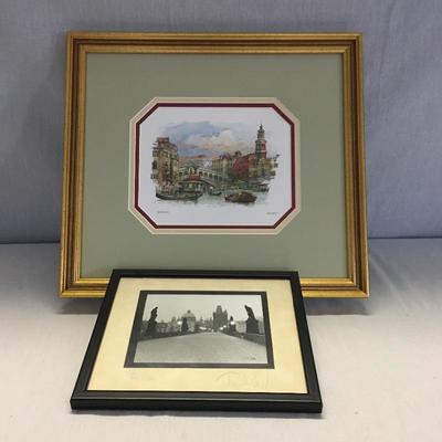Lot 231 - Signed & Framed City Artwork 
