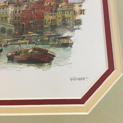Lot 231 - Signed & Framed City Artwork 