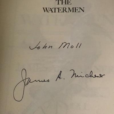 Lot # 28 Signed  First Ed. Hardback book The Waterman by John Moll & James Michener