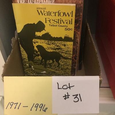 Lot # 31  Local Waterfowl Festival Books 1971-1996