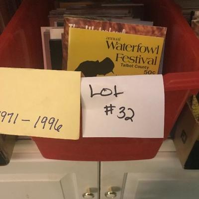Lot # 32 Lot of Waterfowl Festival Books 1971-1996