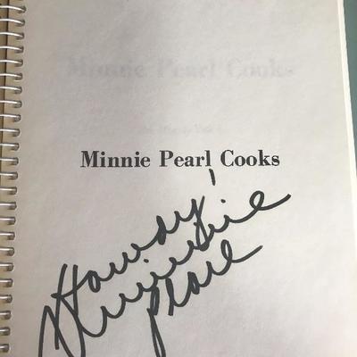 Lot # 37 Lot of Cookbooks with Signed Minnie Pearl 