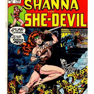 SHANNA The SHE-DEVIL #2 Bronze Age Key Comic Book 1973 Marvel Comics VG/FN