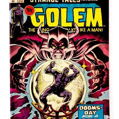 Strange Tales #177 feat. GOLEM Rare Bronze Age Comic Book 1977 Marvel Comics FN