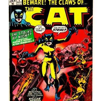THE CAT #1 Origin and 1st Appearance of The Cat Key Bronze Age Comic Book 1972 Marvel Comics